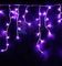 Гирлянда бахрома 3*0,5 м, 220V., 150 лиловых LED ламп, соединяемая, силиконовый прозрачный провод, Beauty Led (ECC150-10-2L)