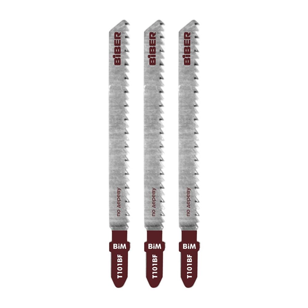 БИБЕР 85273 Полотна по дерев для эл. лобз. 74/2,7 мм Т101BF чист рез 3шт(25/200)
