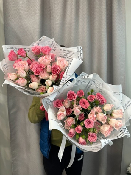 Букеты из кустовой розочки Эквадор, стойкостью от 10 дней