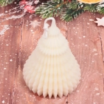 Свеча «Лесная красавица» 11*7 см (120 гр), Белый (упаковка 8*8*14,5 см)