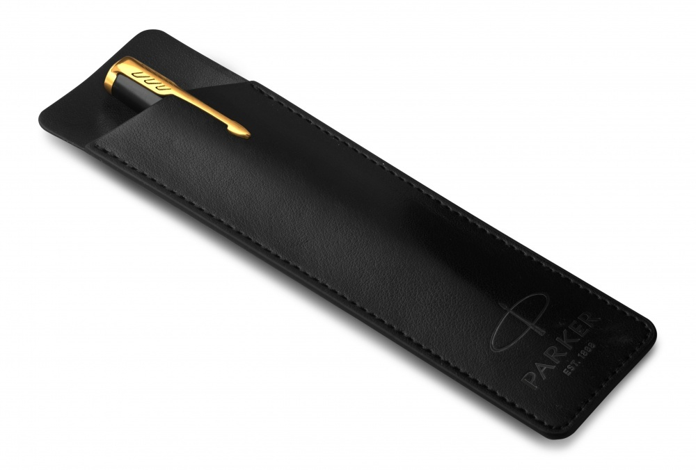 Чехол Parker из натуральной кожи, цвет матово-черный с тиснением
