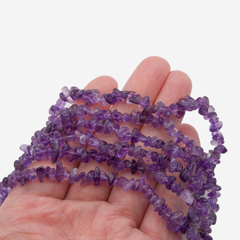 кр49-ам Аметист крошка 4-9мм, нить 38см