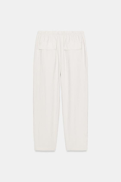 ZARA БРЮКИ С ЭЛАСТИЧНЫМ ПОЯСОМ, КАМЕННО-СЕРЫЙ