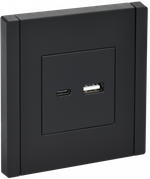 FORTE&PIANO Розетка USB A+C 3,1А FP150 черный IEK