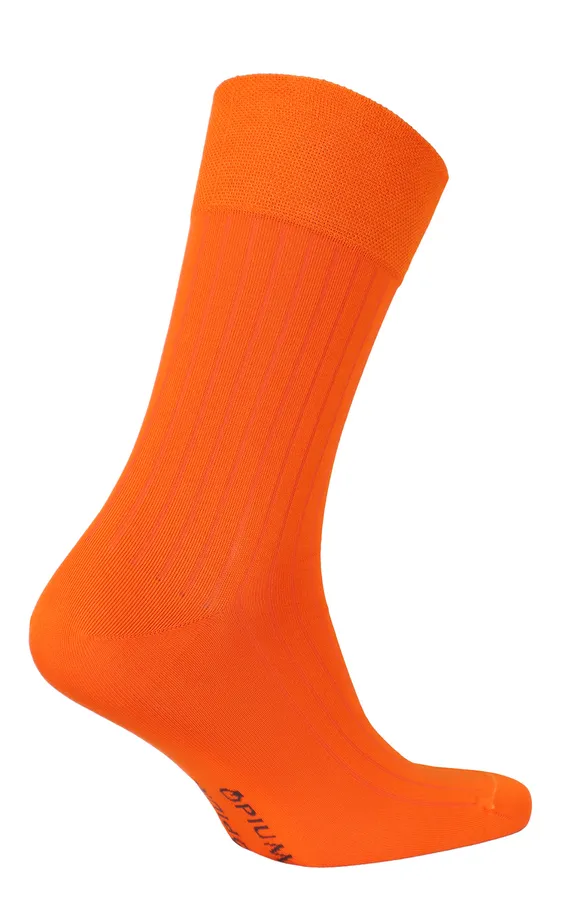 Мужские носки Premium "в рубчик" Оранжевый