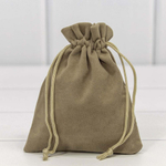 Мешочек 10х12см Бархат класс А (Бежевый, Серый)