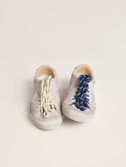 True Star in pastel pink suede with silver star and heel tab