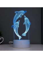 Светильник сенсорный «Дельфины» LED 7 цветов USB/от батареек