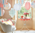 Декорации объёмные фонарики полосатые (3шт)