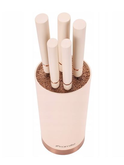 Набор ножей 6 предметов Kamille KM 7630 из нержавеющей стали с подставкой