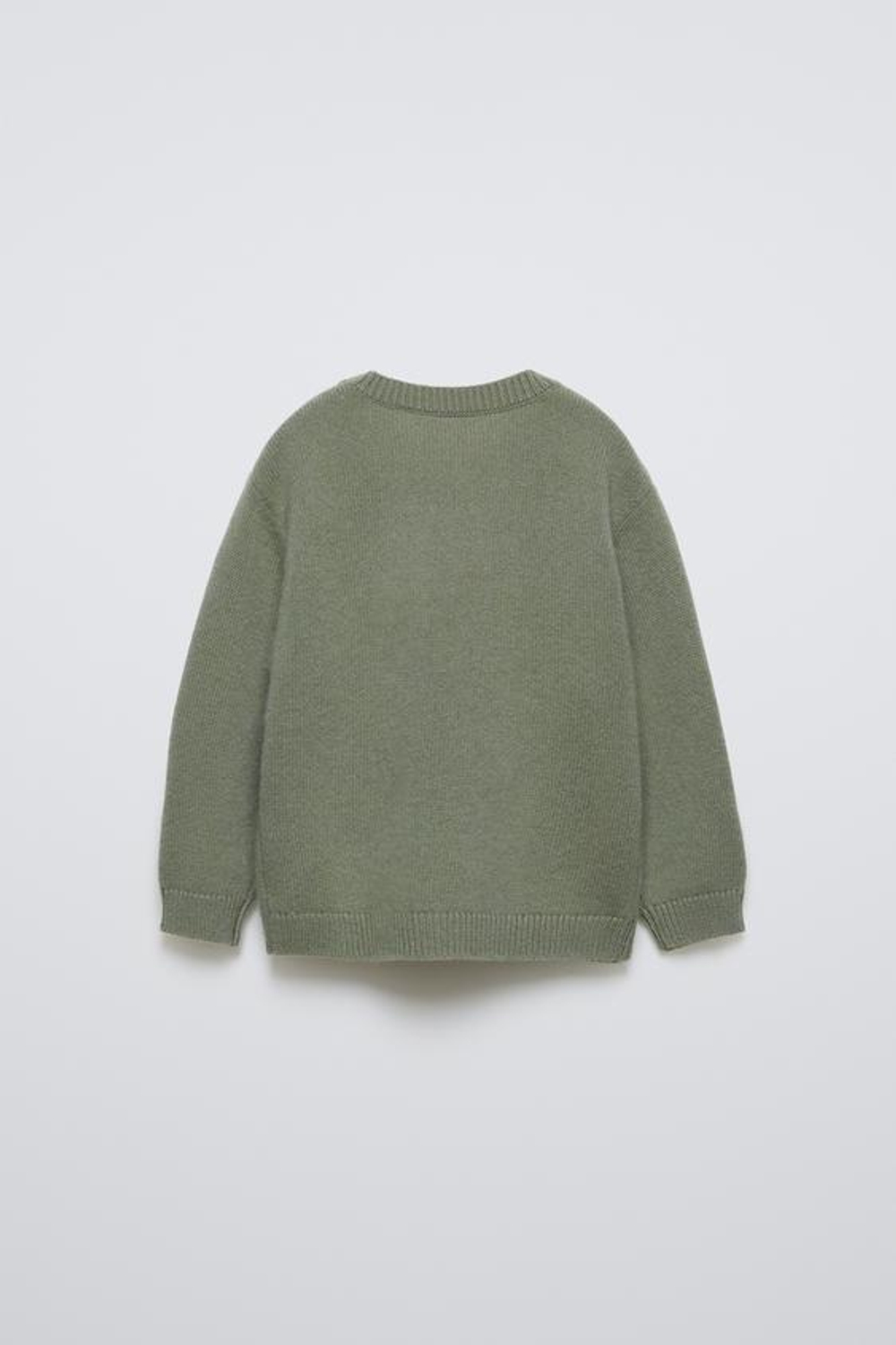 ZARA СВИТЕР ИЗ 100% КАШЕМИРА, СЕРО-ЗЕЛЕНЫЙ