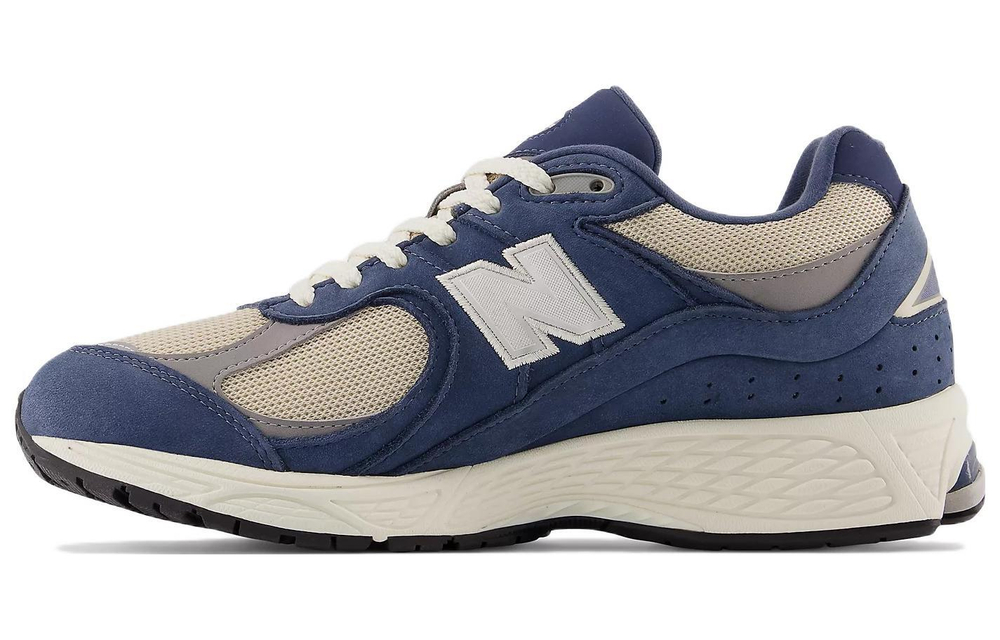 New Balance NB 2002R retro classic sports fabric leather shock absorption, non-slip, wear-resistant, lightweight low-cut casual running shoes for men and women with the same blue and gray