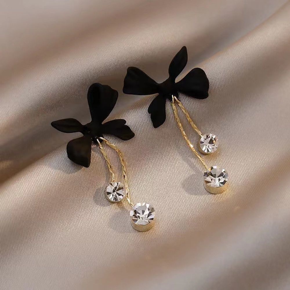 Серьги "Черные Банты"