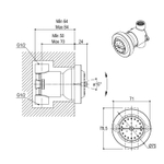 Массажная форсунка Ritmonio Diametrotrentacinque цвет хром E0BA0477CRL