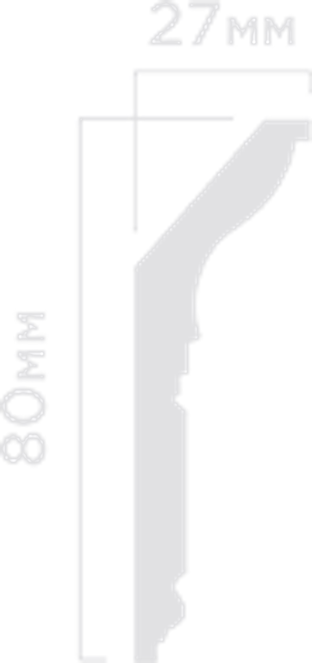 Карниз HiWood, 80x27 мм