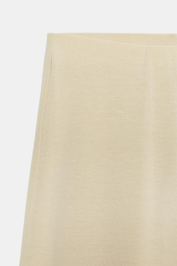 ZARA СТРУЯЩИЕСЯ БРЮКИ-ПАЛАЦЦО, ПЕСОЧНЫЙ