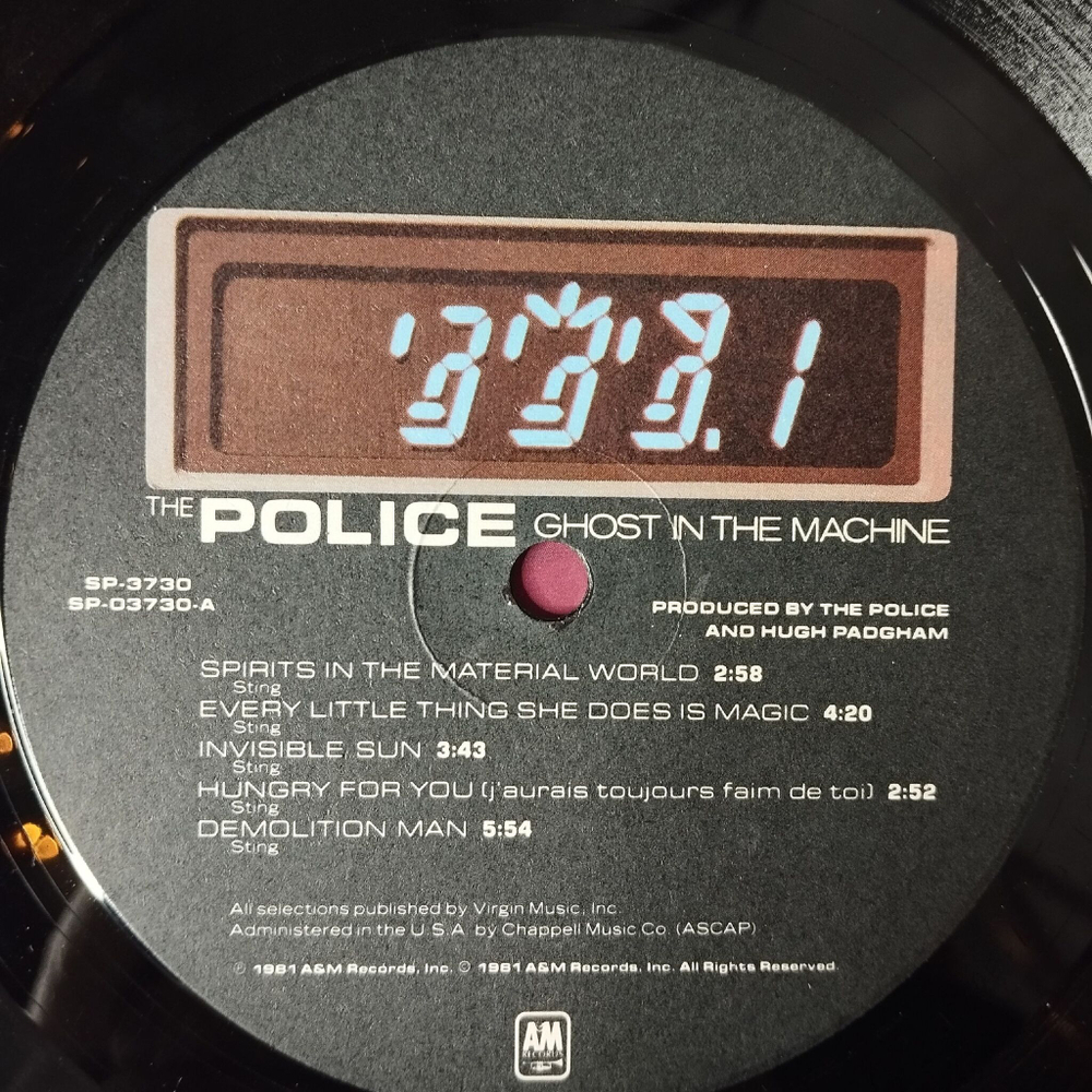 Винтажная виниловая пластинка LP The Police Ghost In The Machine (USA 1981)