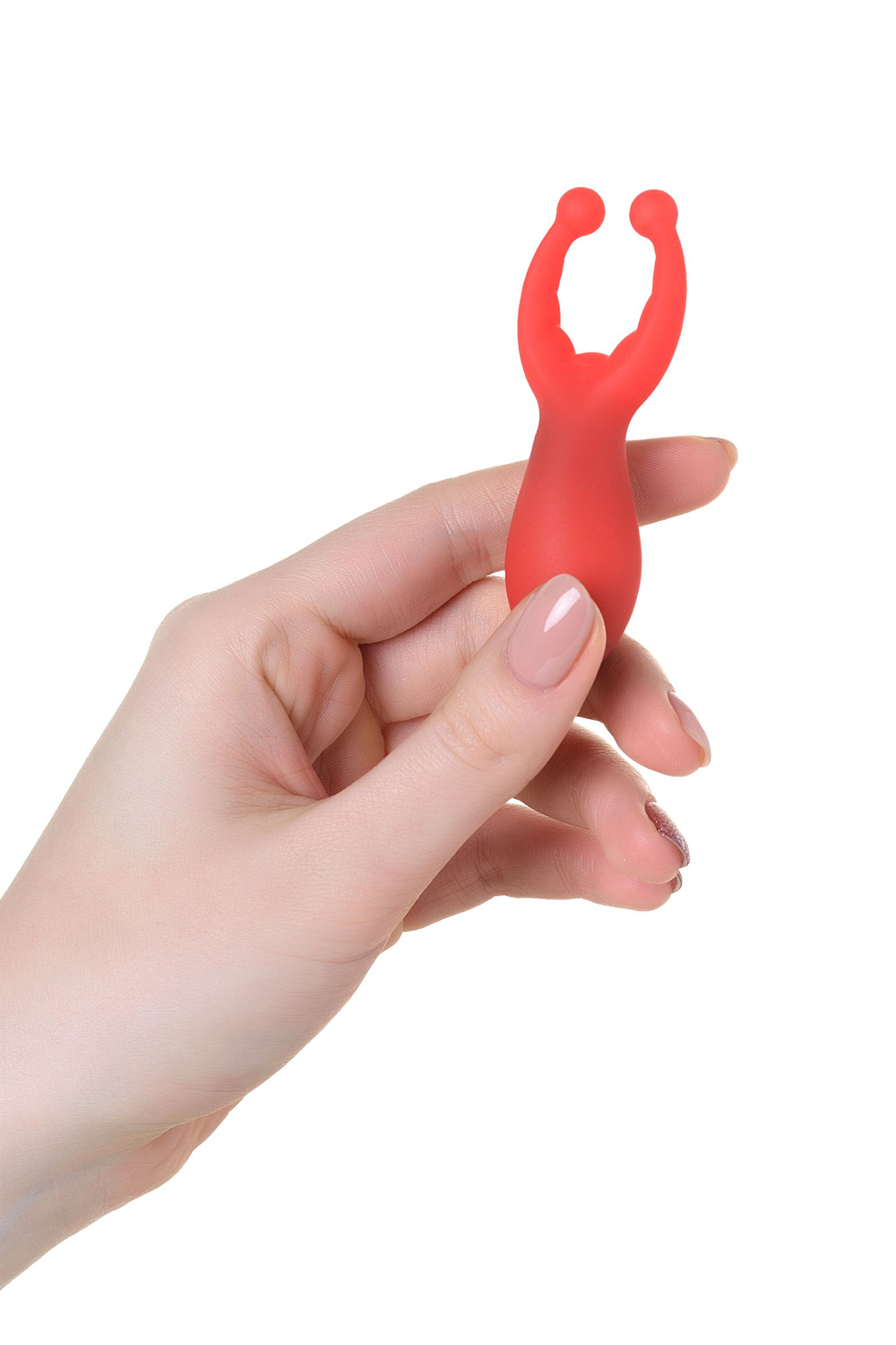 Мини-вибратор Штучки-дрючки Штучка, силикон, красный, 7,5 см