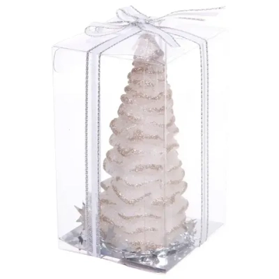 Свеча новогодняя «Пушистая елочка» 7*7*12см, Шампань