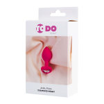 Розовая анальная втулка 7см с прозрачным кристаллом ToyFa ToDo Diamond Heart 357023