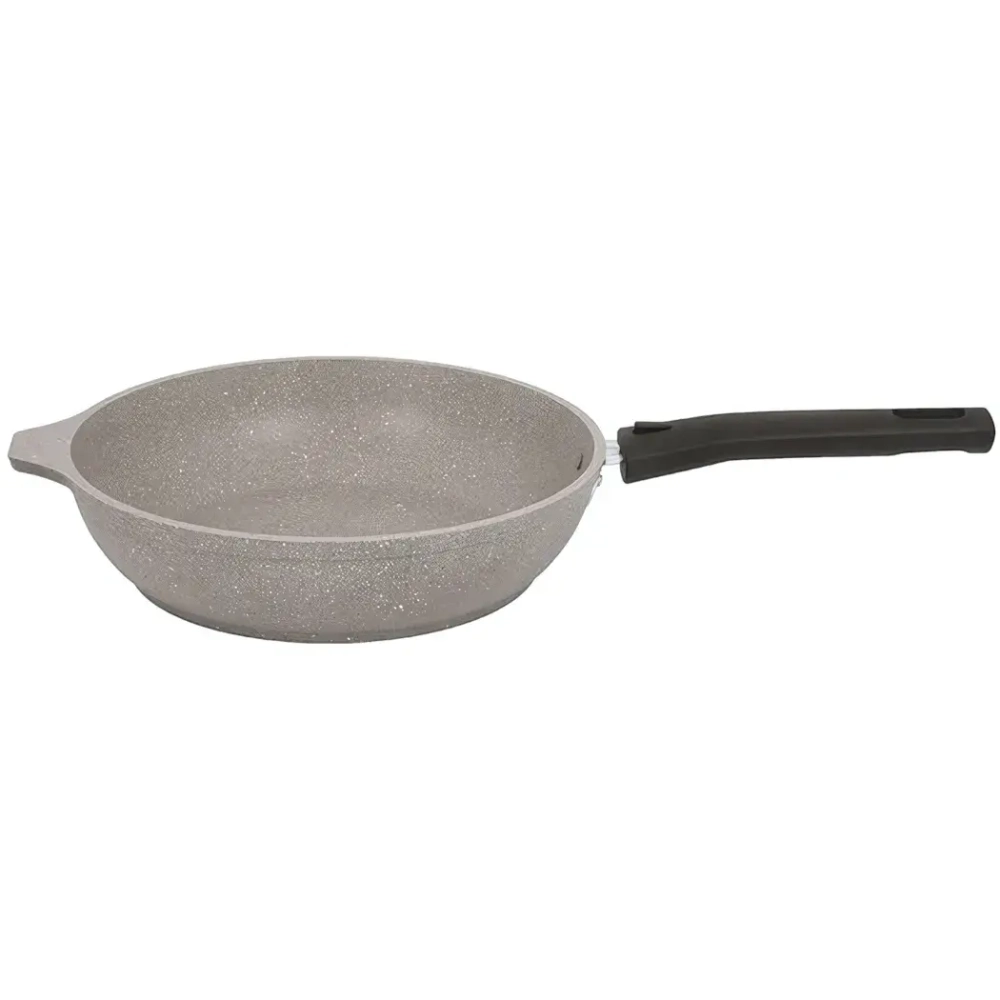 Сковорода 22*5см «Мраморная» (светлый мрамор) со съемной ручкой смс222а