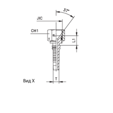 Фитинг DN 20 JIC (Г) 1.5/16 Interlock