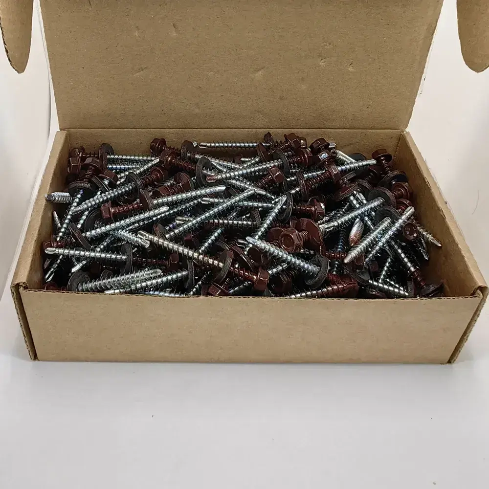 Саморезы кровельные по дереву 4.8х51 RAL 8017 (Шоколадно-коричневый) 1кг