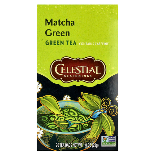 Celestial Seasonings, Зеленый чай, матча, 20 чайных пакетиков, 29 г (1 унция)