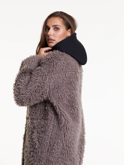 Шуба чебурашка из шерсти, SilverFox (арт. 969)