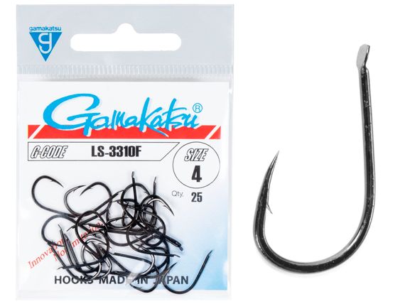 Крючки Gamakatsu LS-3310F HOOKS BLACK разм. 04 25шт.