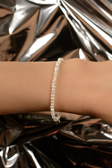 Браслет из серебра и натурального жемчуга