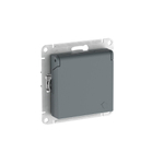 ATLASDESIGN РОЗЕТКА с заземл. со шторк. с крышкой,16А,IP20,мех., быстрозажим. клем., ГРИФЕЛЬ