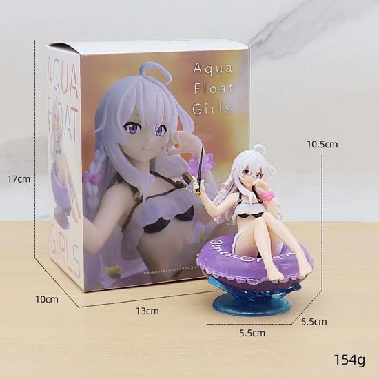 Фигурка Мику Хацунэ в фиолетовом спасательном круге / Miku Hatsune Aqua Float Girls 10,5х5,5см