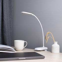 Настольный светильник ЭРА NLED-525-6W-W светодиодный аккумуляторный на прищепке белый