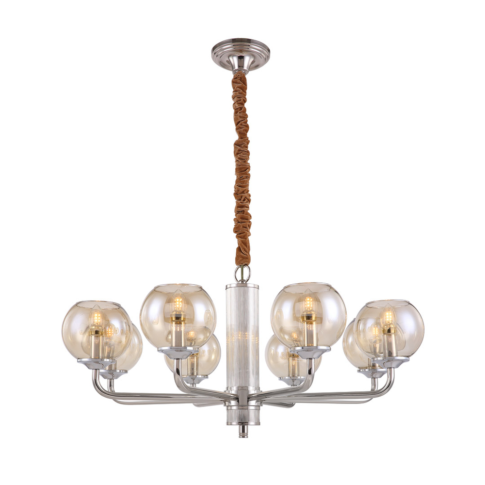 Люстра Cloyd HARMIN C8 / Ø83 см - никель (арт.10134)