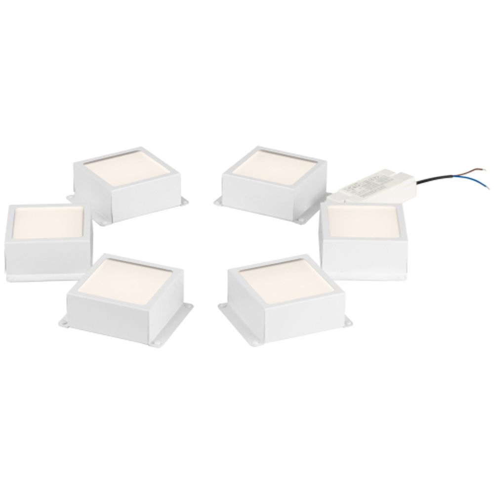 Светильник светодиодный ЭРА Грильято SPO-646-3-4K-W6 36Вт 4000К 89х89мм Домино 100х100 белый 6 кубиков драйвер | Светильники с внутренним драйвером