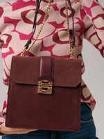 Кожаная сумка Deboro 30547 бордовый бархат