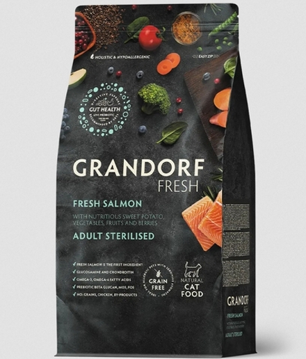GRANDORF FRESH Лосось с бататом для стерилизованных кошек
