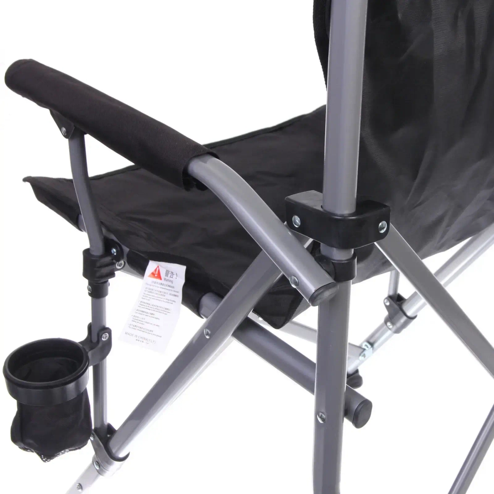 Кресло складное с подлокотниками до 100 кг SJ-0054, 58*58*92 см, цвет: чёрный, ТуристМастер