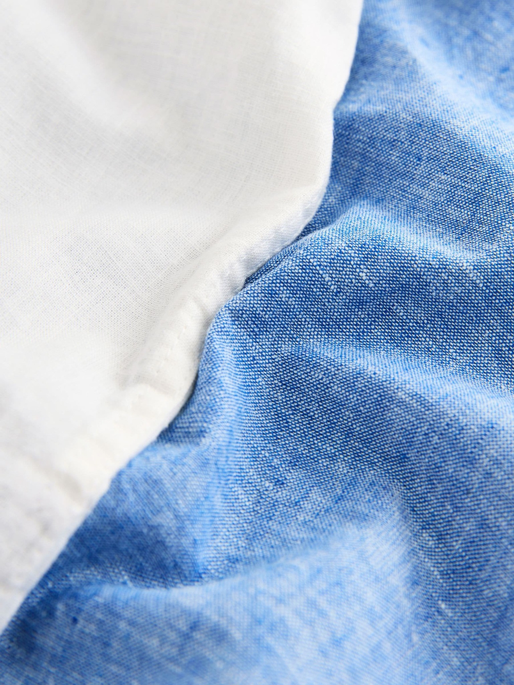 Рубашка льняная с коротким рукавом для мальчика Next AG5-921, 2 шт., Белый, Синий