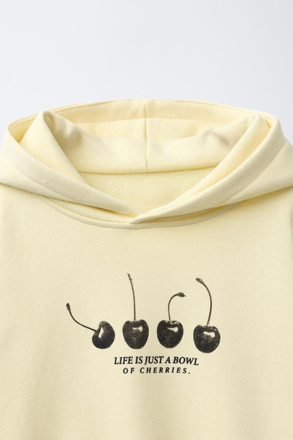 ZARA ХУДИ С ПРИНТОМ «ВИШНИ», ЖЕЛТЫЙ