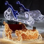 светодиодная конструкция "новогодние Сани Деда Мороза"