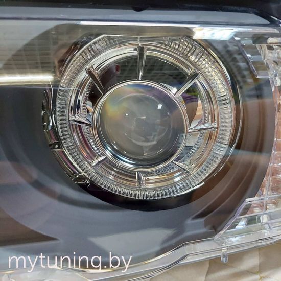 Передние фары angel eyes black H7 для BMW X5 E53
