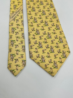 Галстук жёлтый «Козы» Salvatore Ferragamo