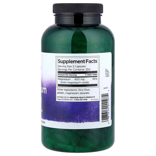Swanson, Оксид магния, 200 мг, 500 капсул