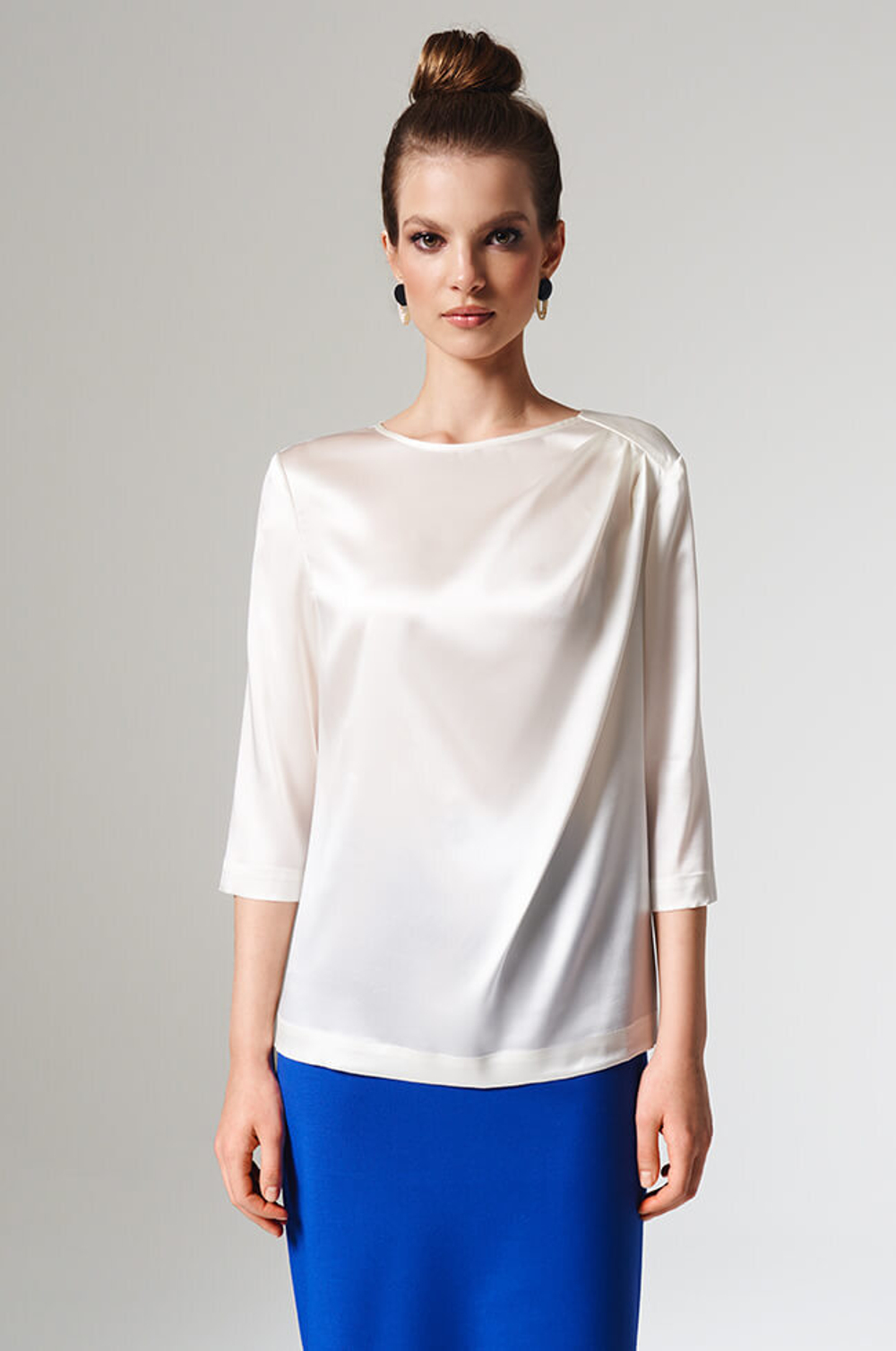 23163 Блузка женская (молочный)