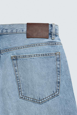 ZARA ДЖИНСЫ STRAIGHT FIT, СИНИЙ