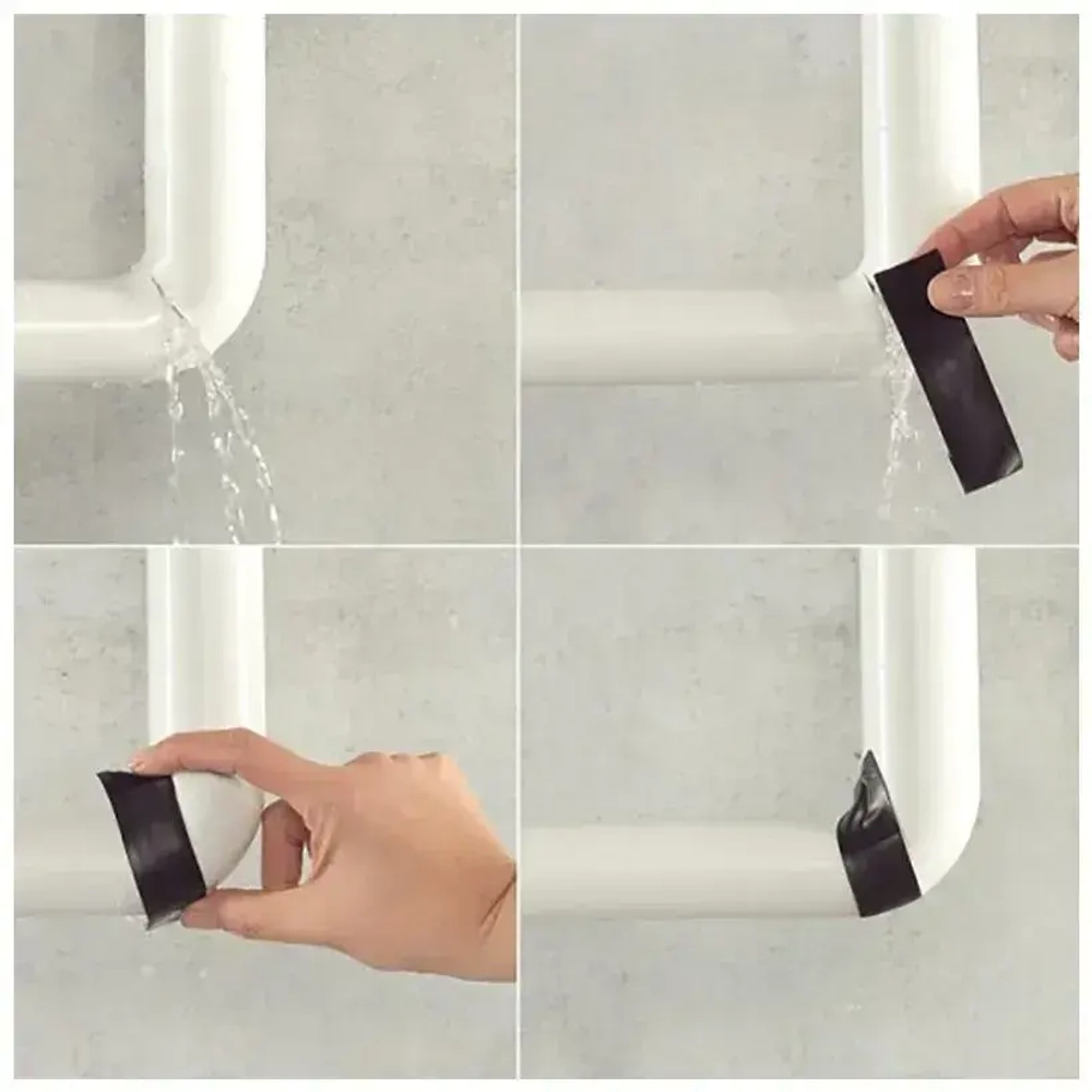 Сверхсильная клейкая водонепроницаемая лента, скотч для бассейнов и труб Flex Tape, черный