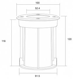 Встраиваемый в дорогу светильник Maytoni Tubo O043DL-01S