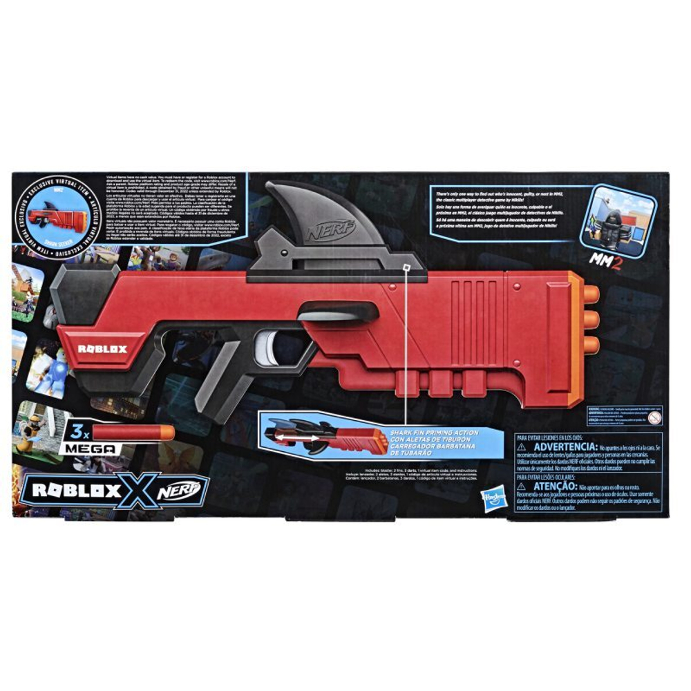Hasbro Nerf Roblox - MM2 Shark Seeker Mega F2489 пусковая установка
